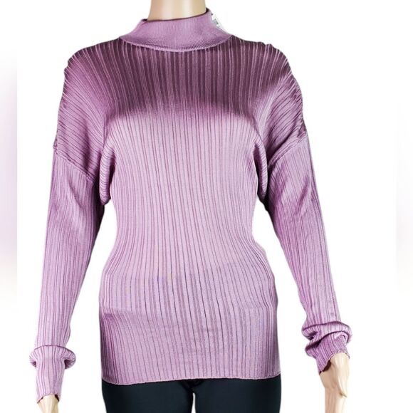 Zara Purple Ribbed Tunic Top - Picture 1 of 7